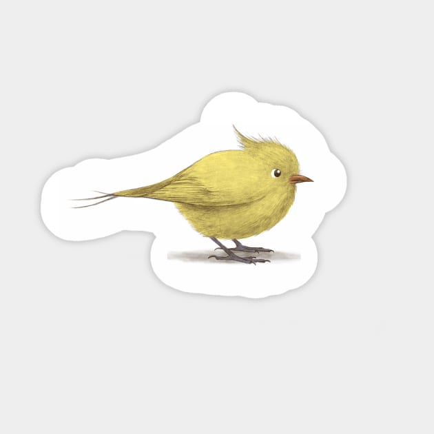 Yellow Bird Sticker by Terry Fan